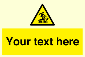 Custom Warning surf craft area